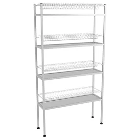 стеллаж для тарелок стандарт сктн-4кс (сетки хром., каркас нерж.) 1680х895х270 мм