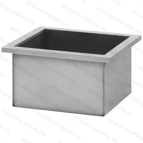 ванна моечная вмсн 630/2 «norma ral», 2 м/о 530х530х350 (полка с отв., борт; ножка угл.)